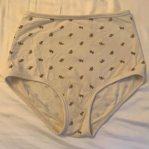 Shop ARQ high rise undies size L in yellow calico